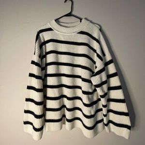 H&M Striped White Sweater